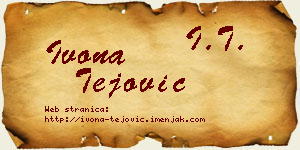 Ivona Tejović vizit kartica